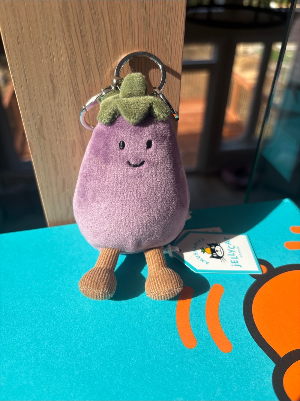Jellycat Amuseables Egg plant bag charm NWT, Tag protector, JCbag& more.Fastship